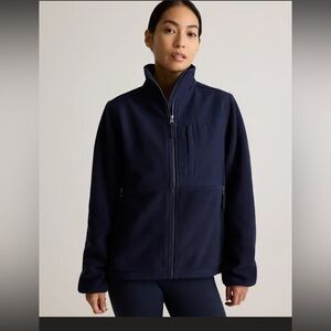 Quince women’s polar fleece full zip jacket/deep navy/small/new with tags